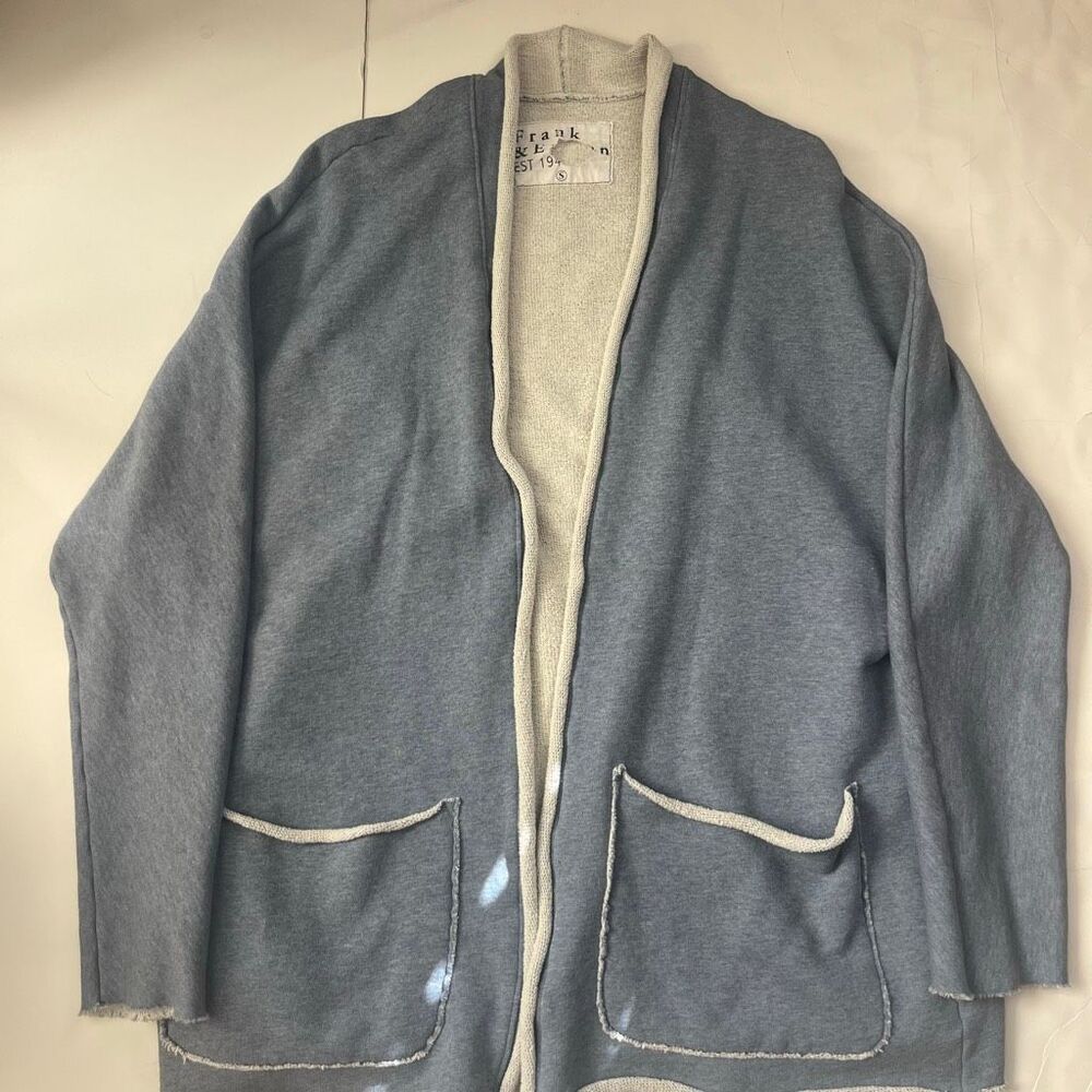 Frank & Eileen Women's Tee Lab Barbara French Terry Cardigan Heather Blue Small